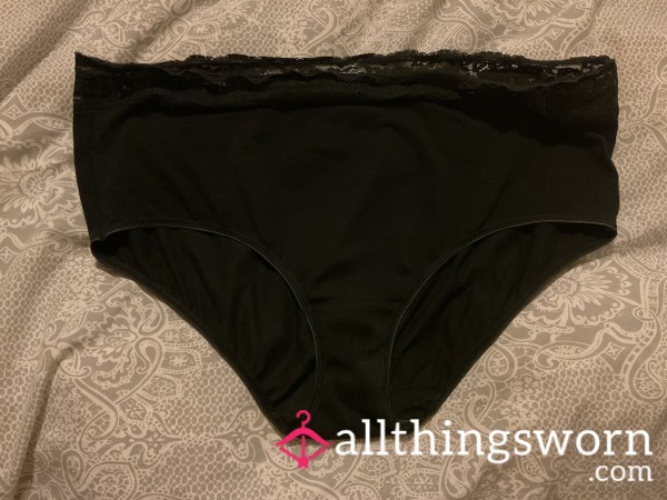 Just Removed 24hr Worn Black Cotton Panties