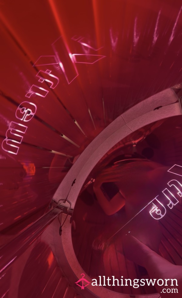 Just Under 3 Minute Orgasm On Stand Up Sunbed Video