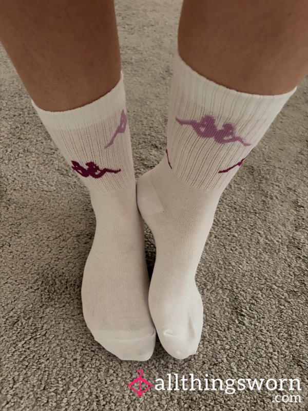 Kappa White & Pink Socks 48 Hrs Wear