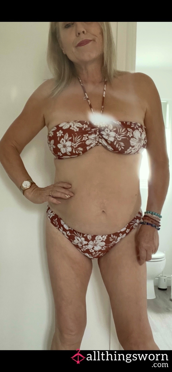 Ka**y’s Brown Flor*l Bikini