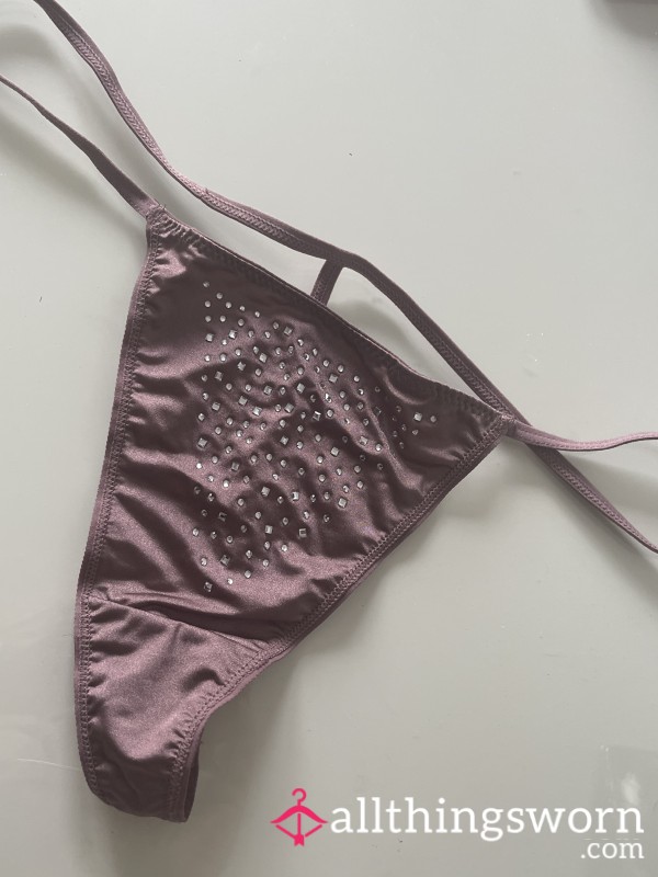 Ka**y’s Chocolate Brown Diamanté G String