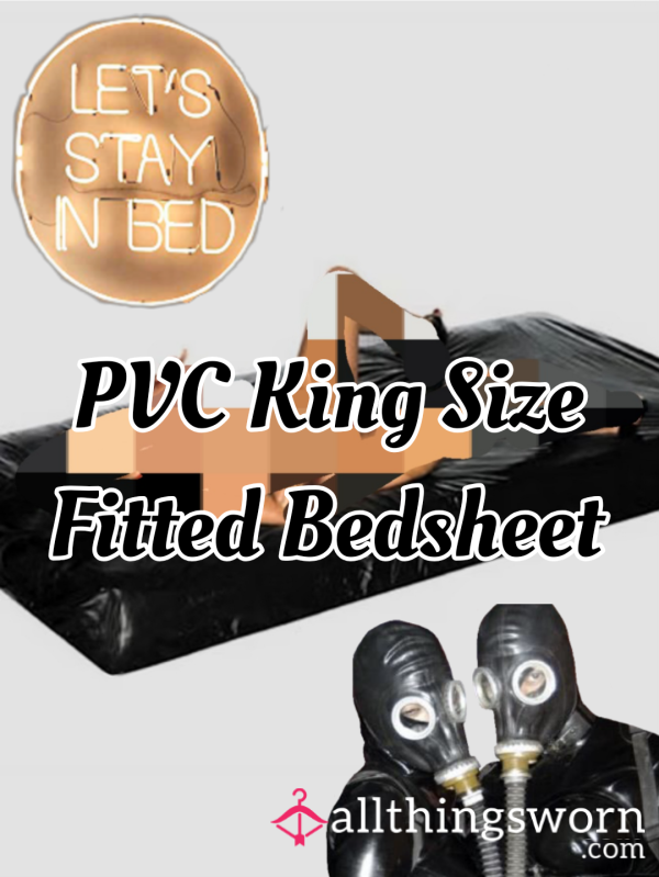 King Size PVC Fitted Bedsheet Used Condition