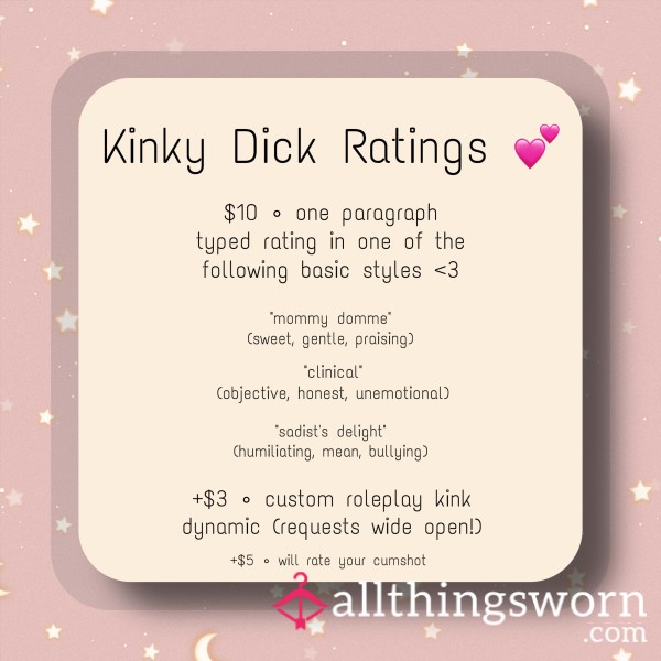 Kinky D*ck Ratings + Roleplay!