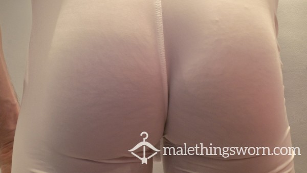 Kinky White Lycra A** Play - Almost See Through