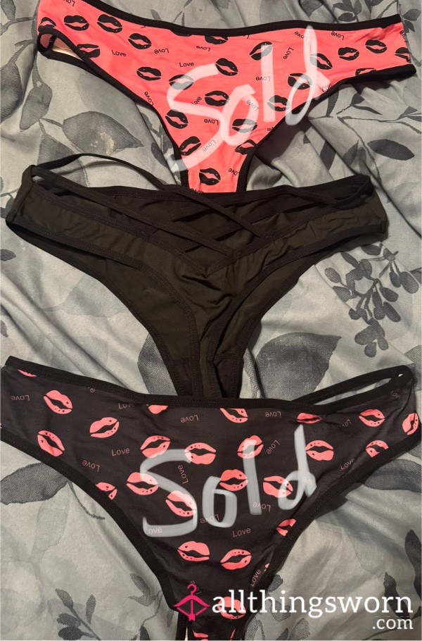 Kisses Cotton Thongs