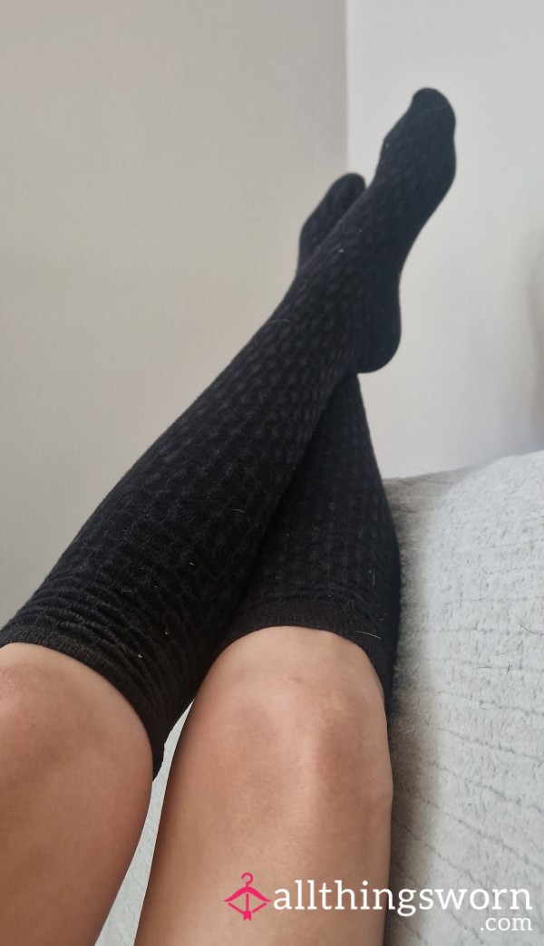 Knee-high Black Socks