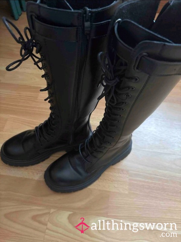 Knee High Boots. Heavy Metal Festival Full 5 Day Wear