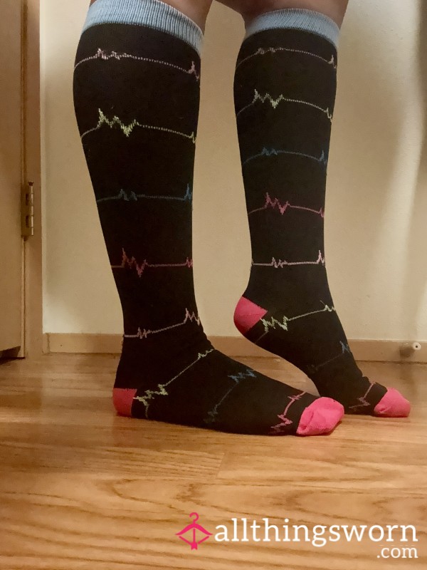 Knee High Compression Socks, Nurse Edition