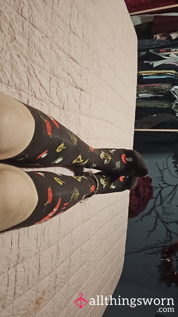 Who Wants These Knee High Cute Socks Worn All Day
