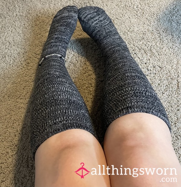 Knee-High Grey Socks