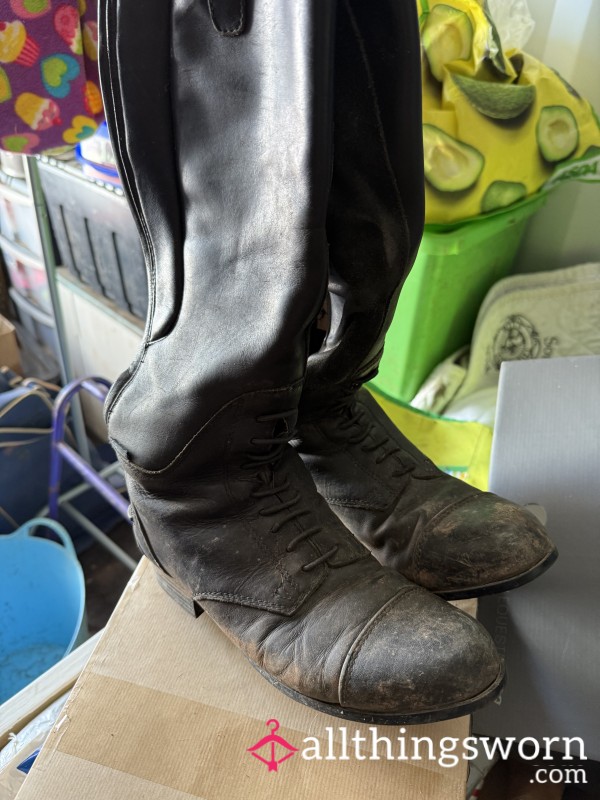 Knee High Leather Riding Boots