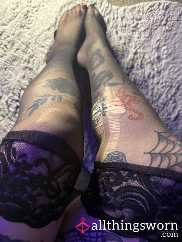 Knee High Thin And Lacy Stockings
