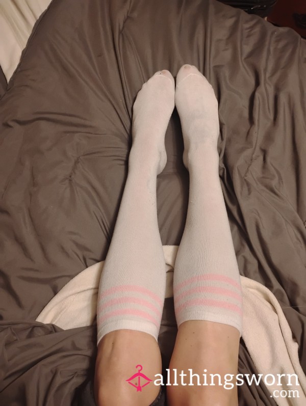 Knee-High White Socks