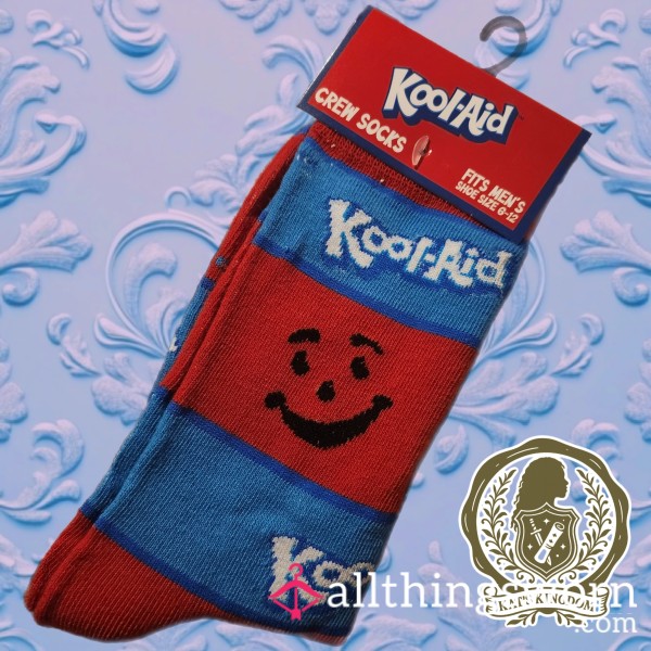 Kool-Aid Red & Blue Striped Crew Socks