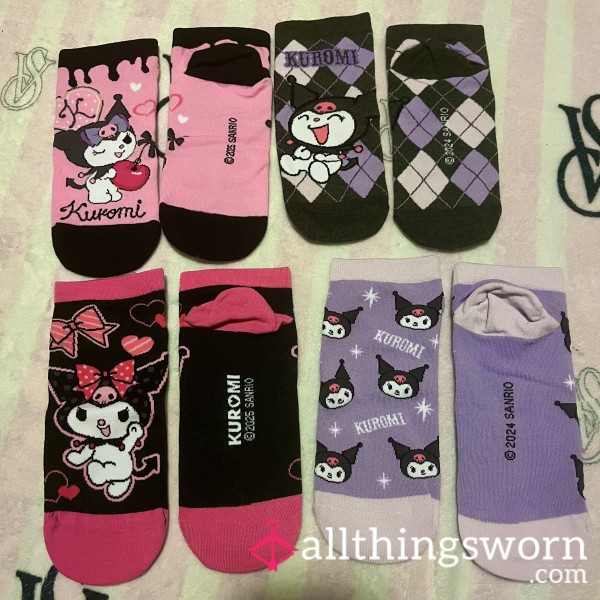 Kuromi Ankle Socks😈🩷 - Available For Custom Wears