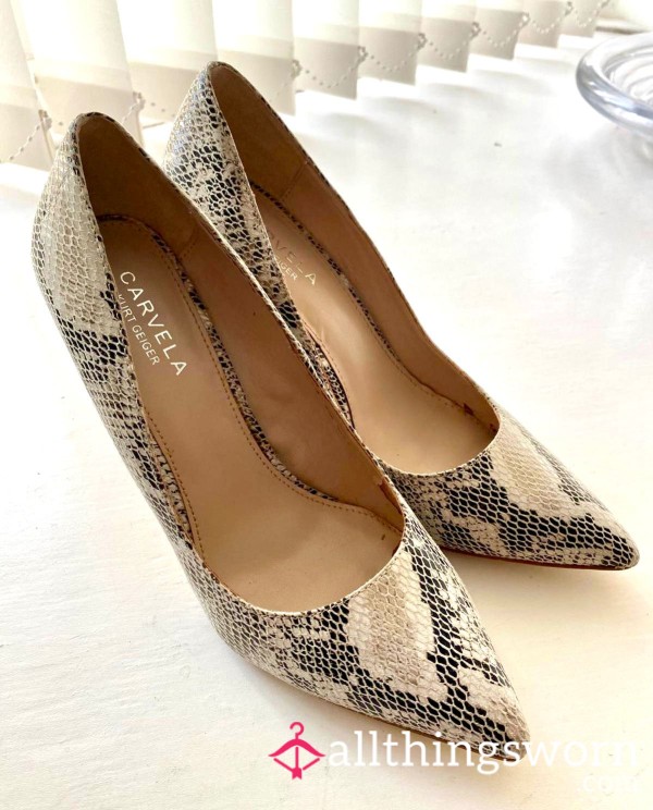 Kurt Gieger Snake Print Heels