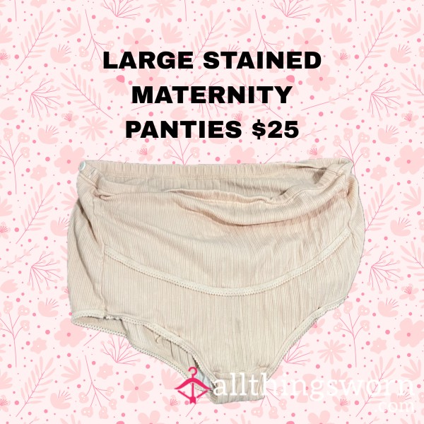 L STAINED MATERNITY PANTIES