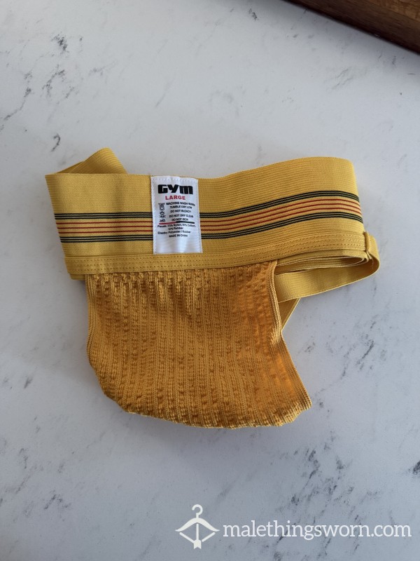 L Yellow GYM Jockstrap