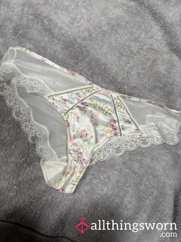 Lace And Silk Panties Worn For 24 Hours