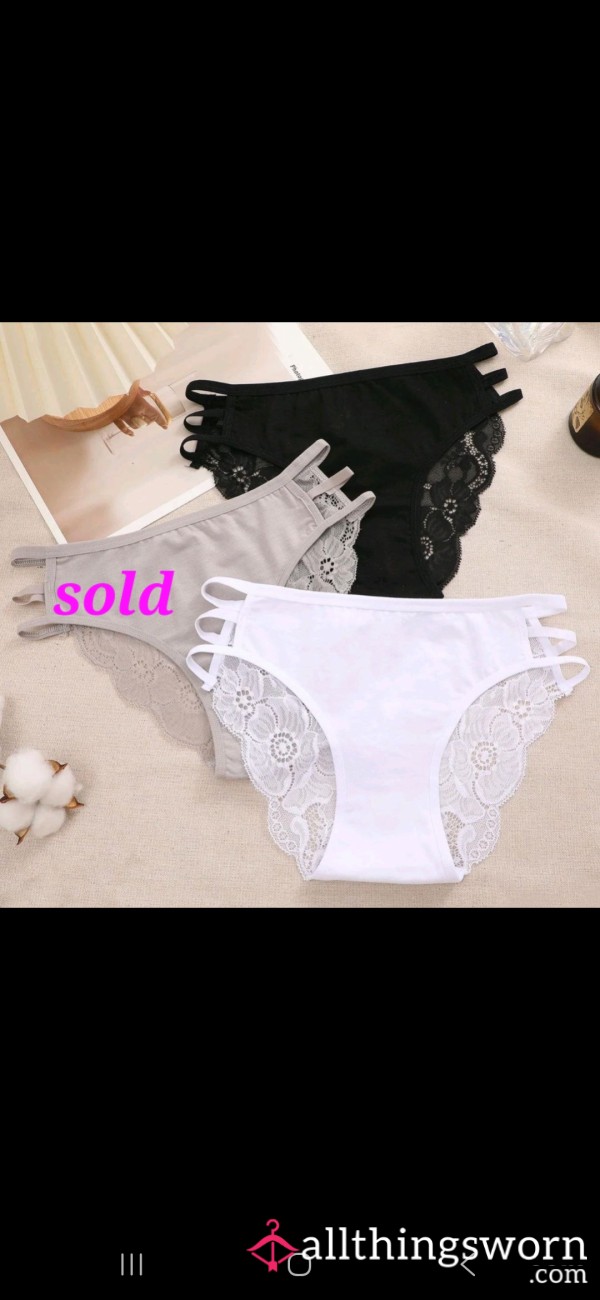 Lace Back Full Panties Size 12/14