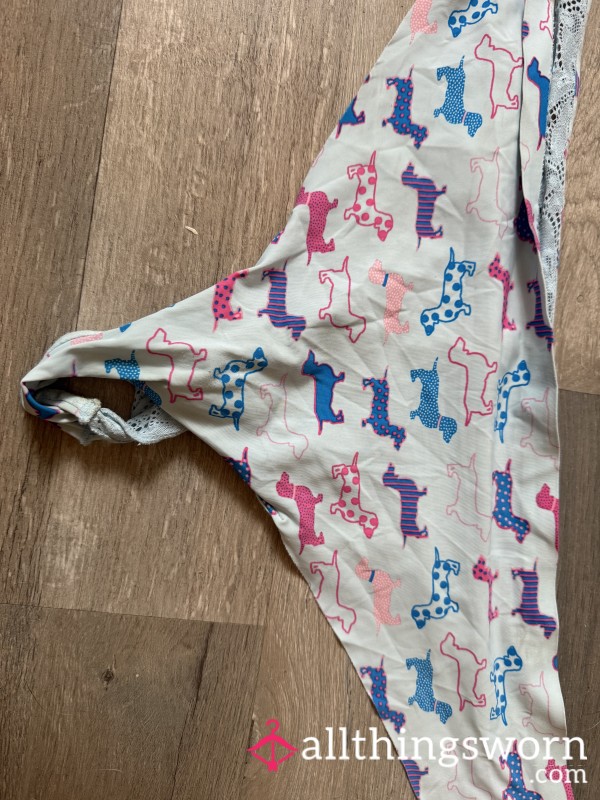Lace Back Smelly Dog Thong
