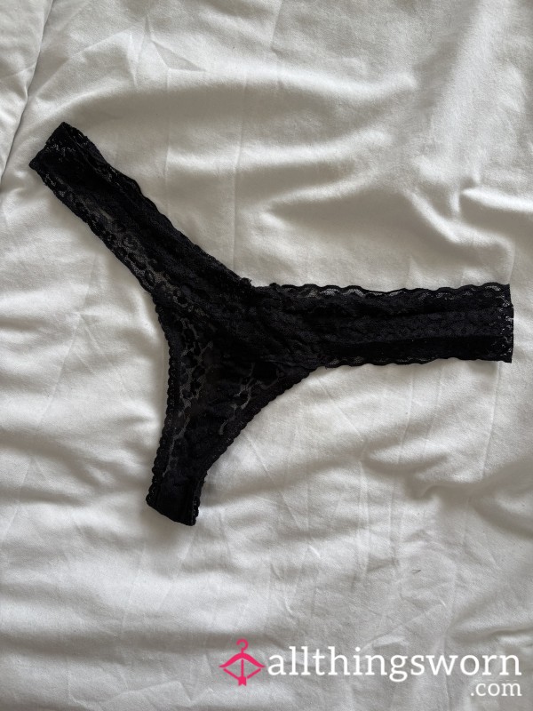 Lace Black Thong 🖤