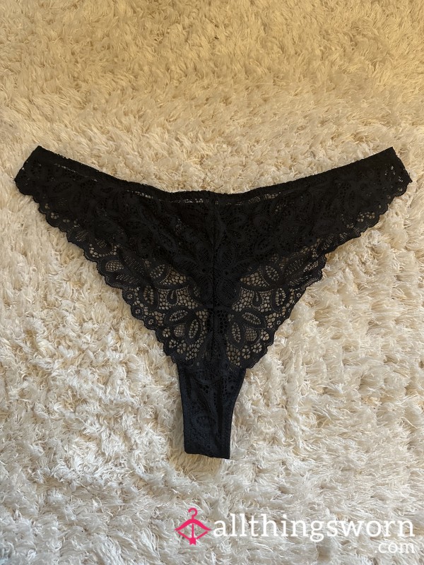 🖤 Lace Black Thong – Just For You 🖤