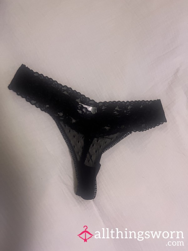 Lace Black Thong (medium)