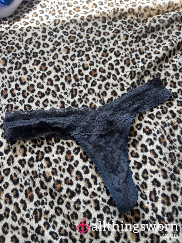 Lace Blue Thong