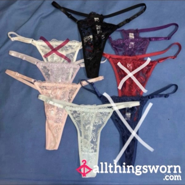 Lace Cotton Gusset Thongs 🫶🏼