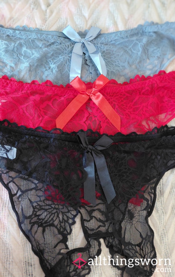 Lace Crotchless Panties