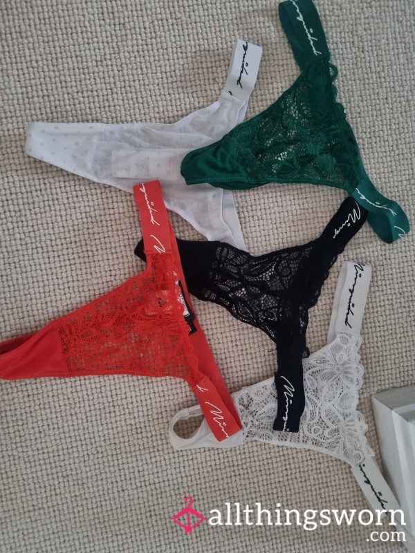 Lace Elastic Band Thongs Choose From 4 Different Colours