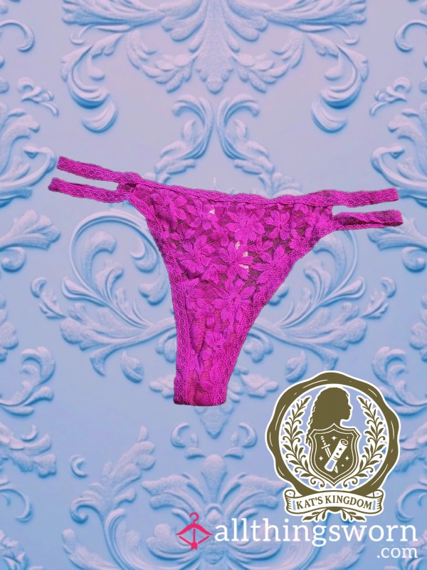 Lace Fuchsia Strappy VS Thong