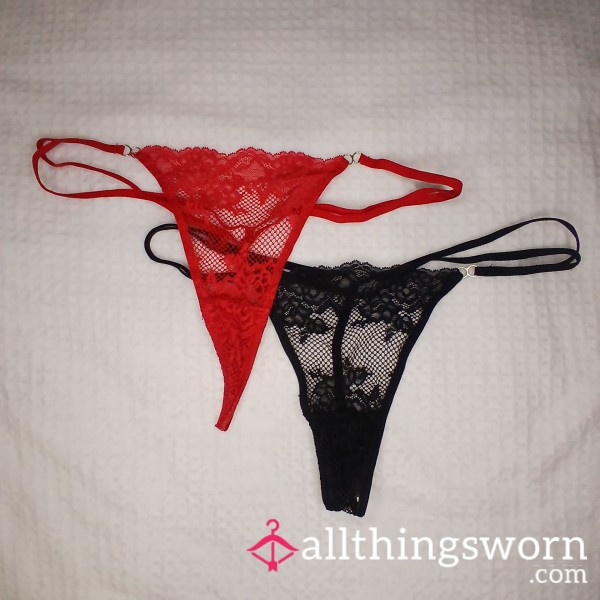 Lace G-String - Black🖤 Or Red❤️