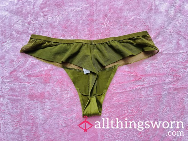 S**y Worn Lace Green Thong