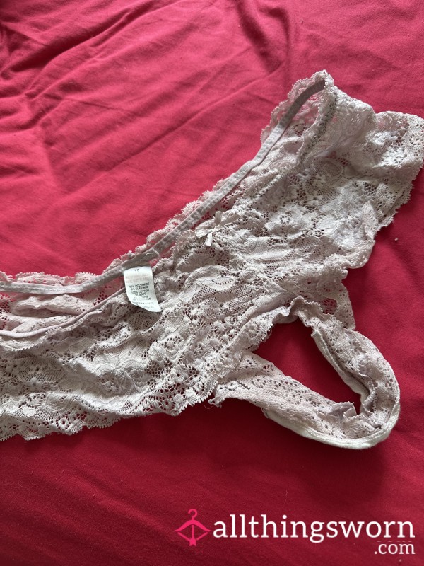 Lace Hipster Panties, Well Worn 👀