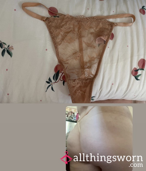 Lace Nude G-String Thong