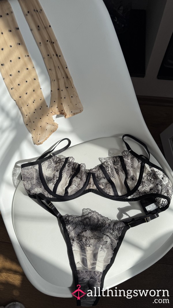 Lace Panties + Bra Worn Several Times