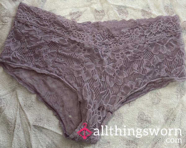 Lace Panties Purple And Used 🥰