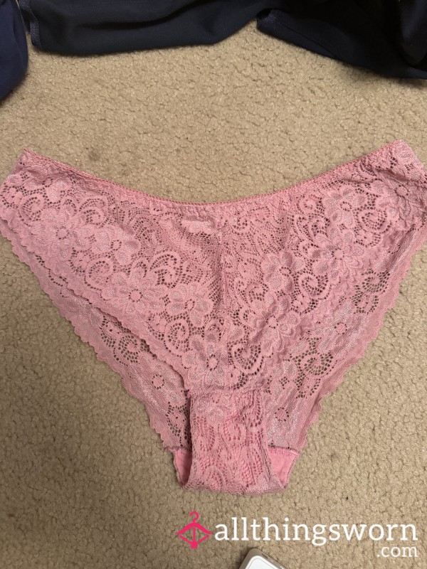 Lace Pink Cheeky Panties