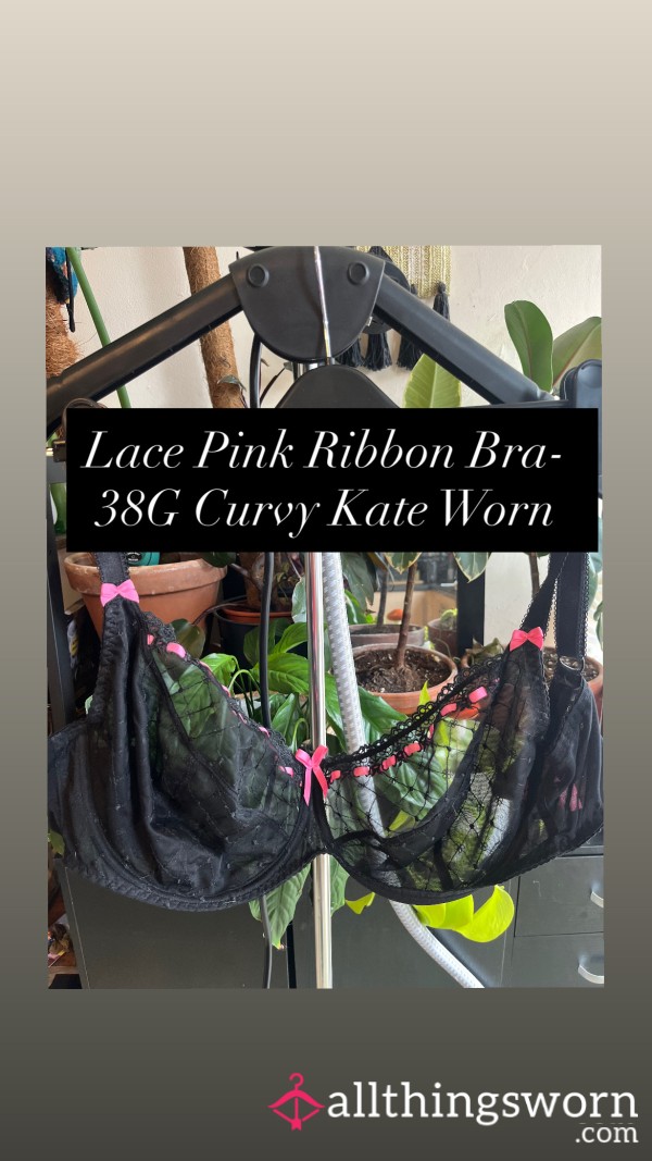 Lace Pink Ribbon Bra- 38G Curvy Kate Worn