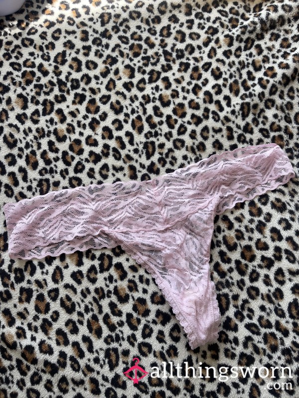 Lace Pink Thong