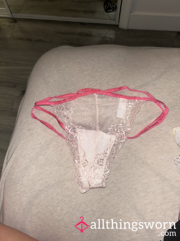 Lace Pink Thong