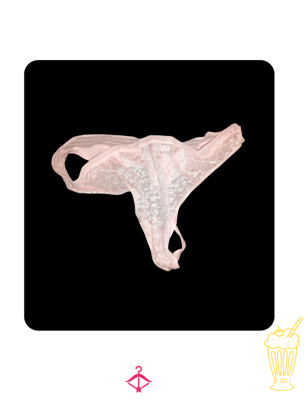 Lace Pink Thong-Blush Lace Temptation