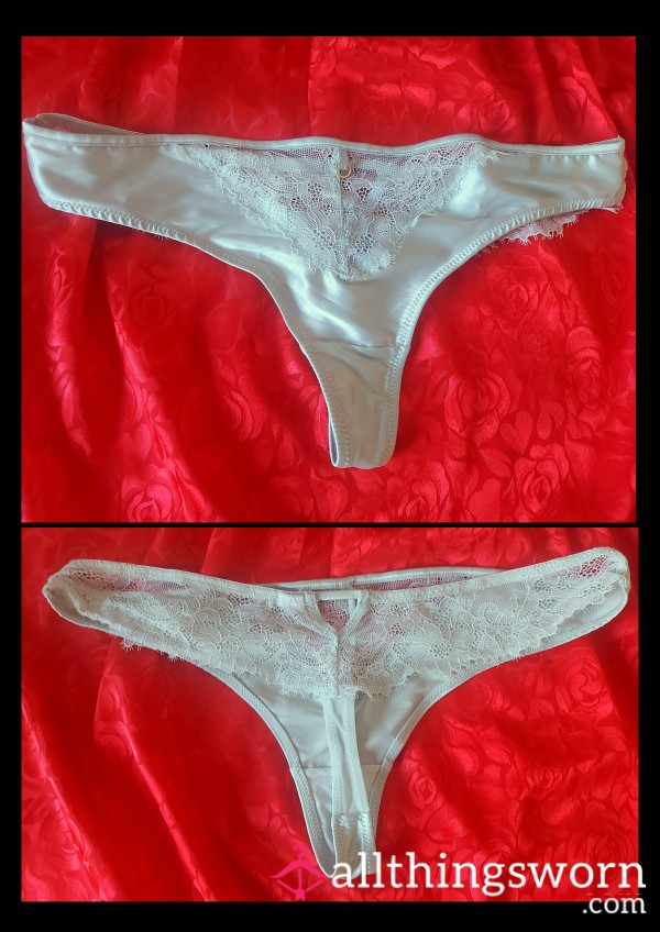 Lace & Satin Minty Panties (24h Wear)😋