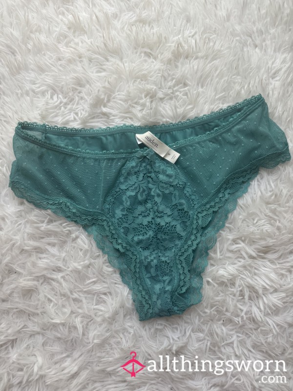 Lace & Silk Panties - Teal