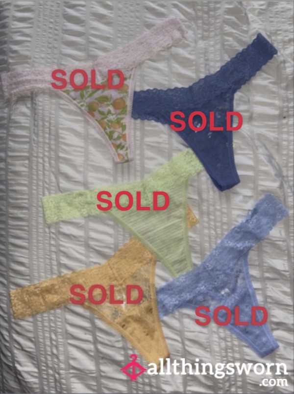ALL ITEMS SOLD- Lace Thongs