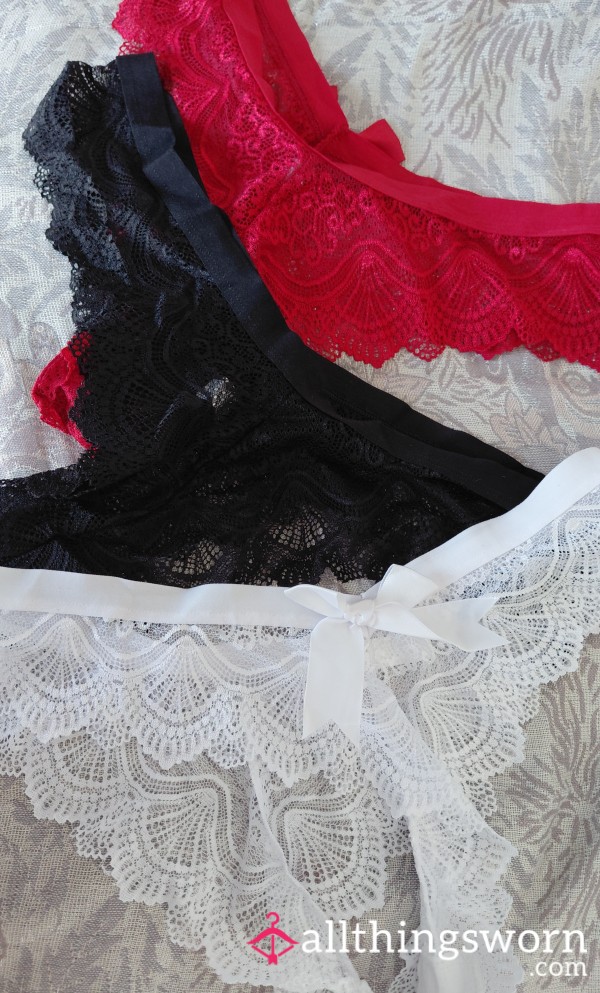 Lace Thongs Ready To Be Worn