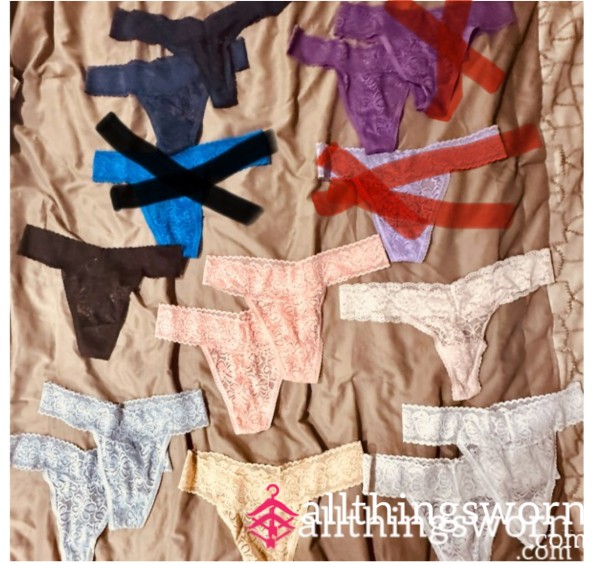 Lace Thongs W/cotton Gusset