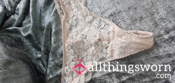 Pink Delicate Lace Thongs